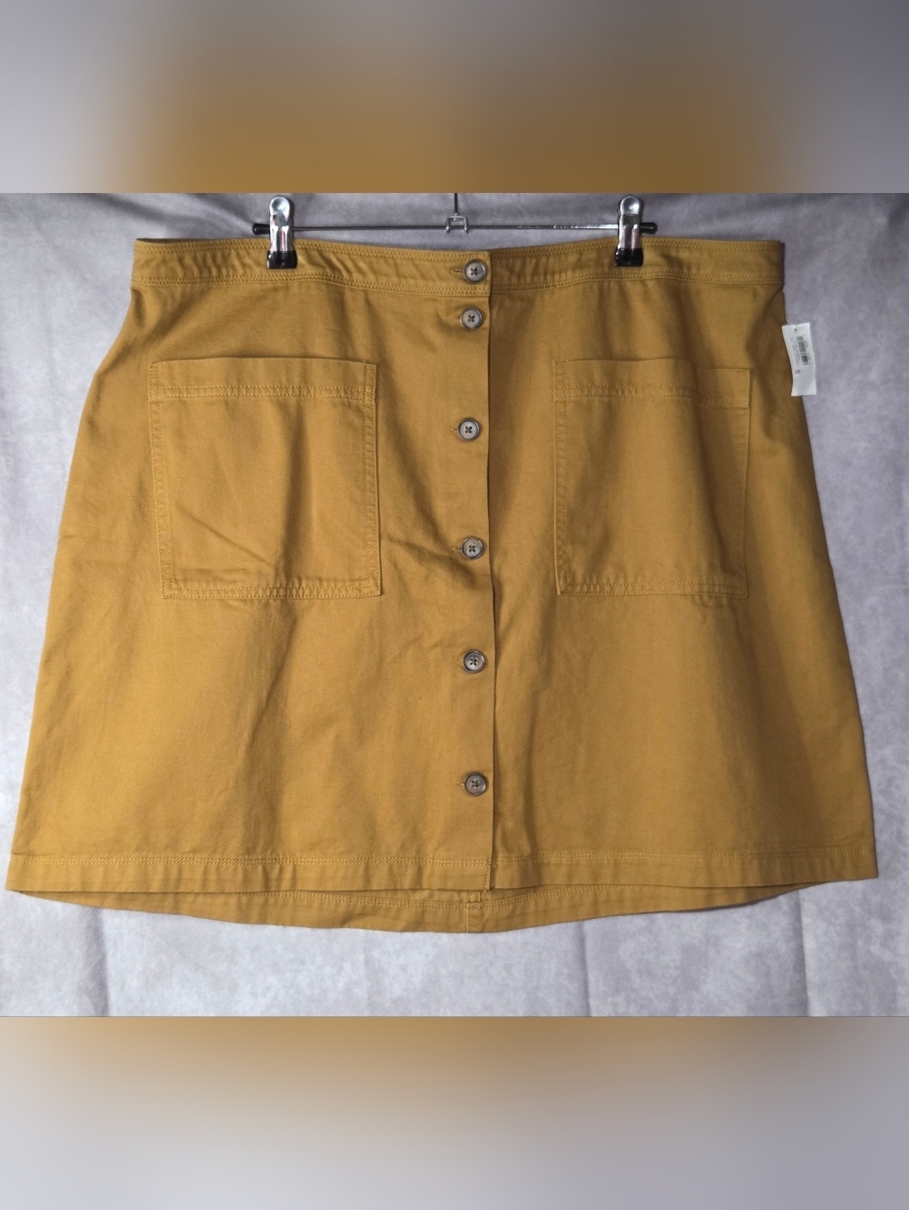 Old Navy Utility A-Line Mini Skirt Size 20 Ochre To You Color Buttons Pockets